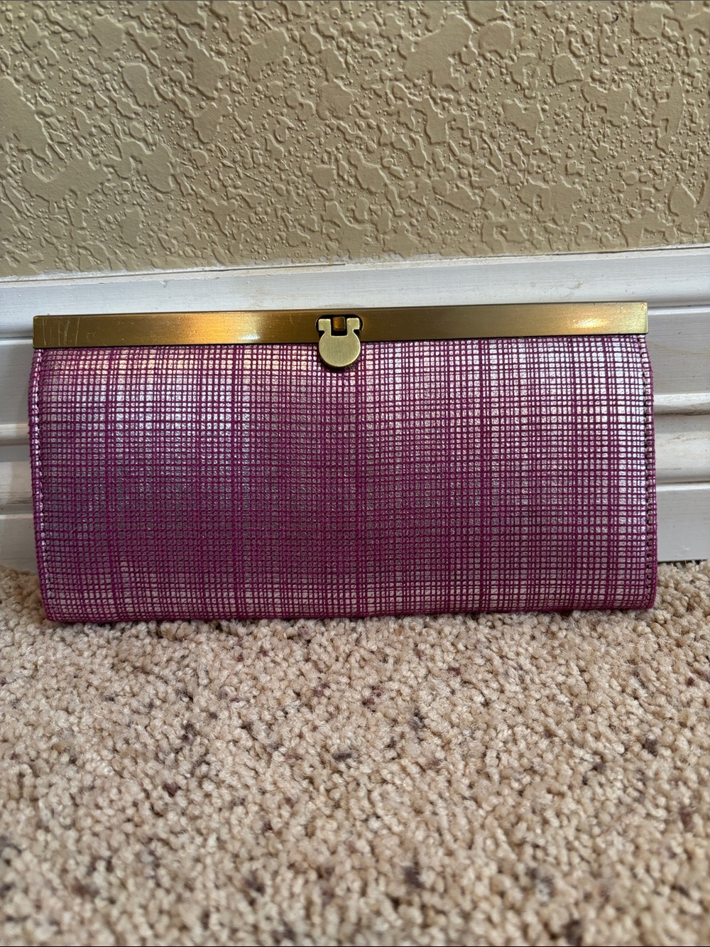 Vintage BDG Urban Outfitters Metallic Purple Frame Clutch Wallet